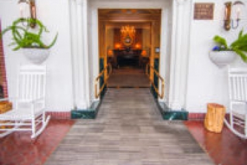View of the first steps in the Atrium