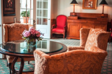 Detail of traditional furniture in Foyer