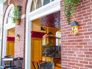 Coolidge Park Cafe brick entrance Coolidge Park Cafe brick entrance